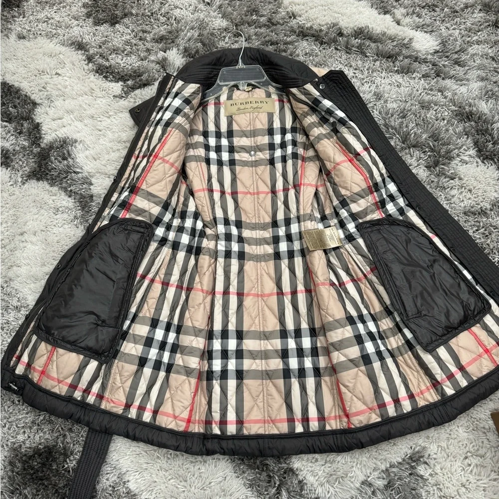 Burberry Baughton Quilted Belt Jacket Coat Flint - Picture 3 of 8